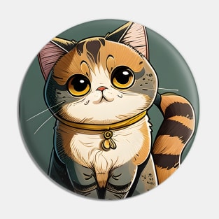 Funny Fat Cat But Proud - Cat Lover Pin