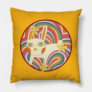 Psychedelic Rabbit Pillow