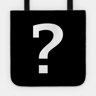 Minimal Typography Question Mark in White Tote