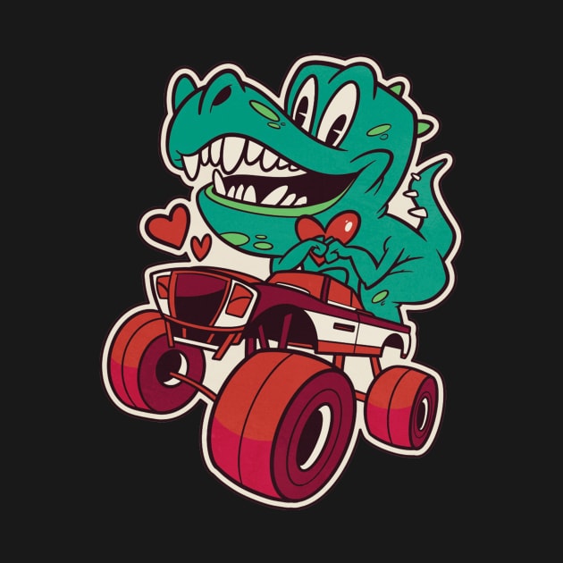 T-Rex driving a monstertruck by Picasso_design1995