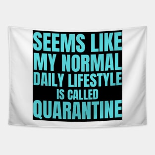 Seems Like My Normal Daily Life Is Called Quarantine Funny Introvert Autism Tapestry