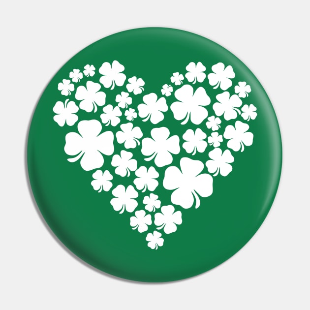Shamrock Heart - St Patrick Day Pin by Jerry After Young