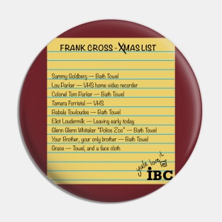 Scrooged Xmas List Pin