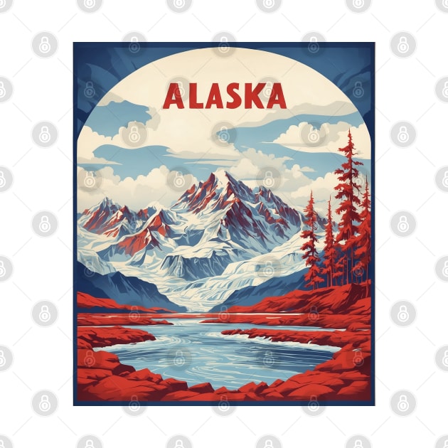 Alaska United States of America Tourism Vintage Poster by TravelersGems