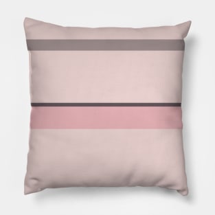 A fashionable mixture of Wenge, Spanish Gray, Lotion Pink and Soft Pink stripes. Pillow