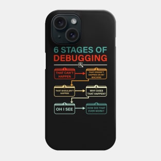 6 Stages Of Debugging Funny Developer Hacker Coder Programmer Phone Case