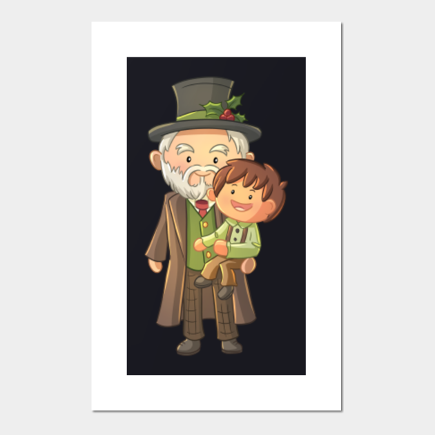Christmas Carol Scrooge With Tiny Tim - Christmas Carol Scrooge With Tiny Tim - Posters and Art Prints | TeePublic Christmas Carol Scrooge With Tiny Tim - Christmas Carol Scrooge With Tiny Tim - Posters and Art Prints | TeePublic