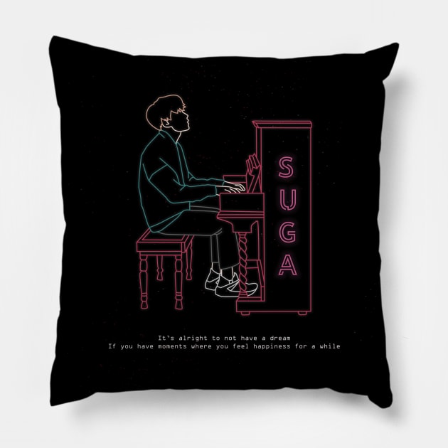 BTS SUGA WITH PIANO Pillow by moritajung