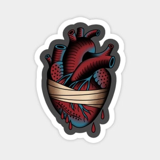 Broken Heart Traditional Tattoo Flash Magnet