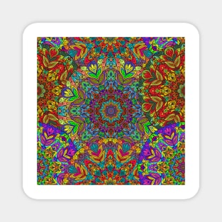 pattern with colored mandala Magnet