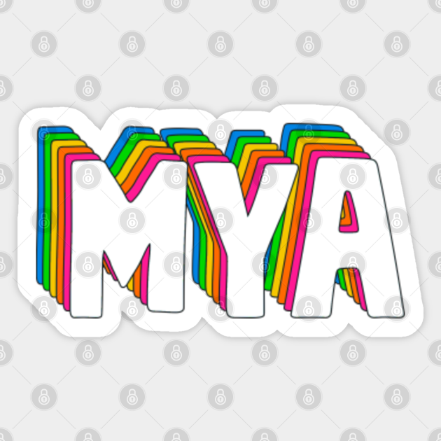 Hello My Name Is Mya Rainbow Name Tag Mya Sticker Teepublic Name designs are a great way to begin the year. hello my name is mya rainbow name tag