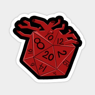 D20 Heart Magnet