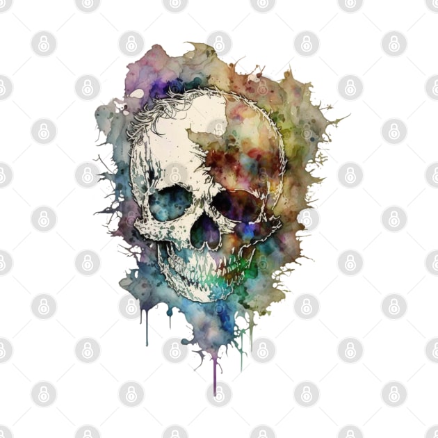 Deadhead Watercolor Logo - Original Artwork by Labidabop