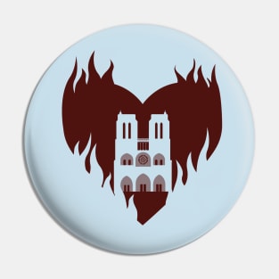 My heart is burning for Notre Dame Pin