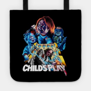 scary doll Tote