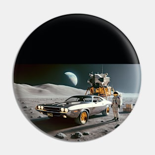 1971 Dodge Challenger on the Moon Pin