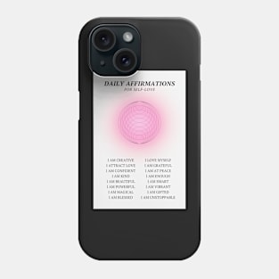 Positive Affirmations Gentle Reminders Grainy Gradient Pink Phone Case