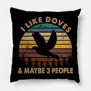 Whispering Wings Stylish Doves Tee Pillow