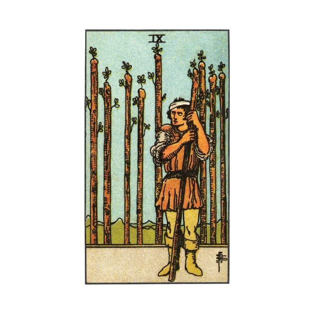 NINE OF WANDS by WAITE-SMITH VINTAGE ART