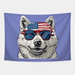 American 4th July Dog #3 Tapestry