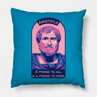 Aristotle Portrait and Quote Pillow