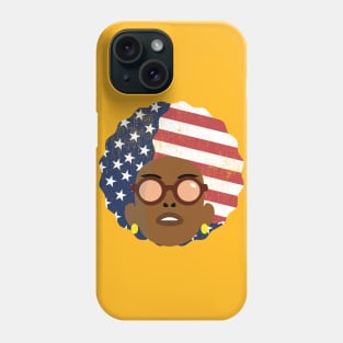 American Flag Afro Girl Phone Case