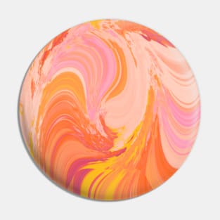 Wavy Abstract Orange Pin