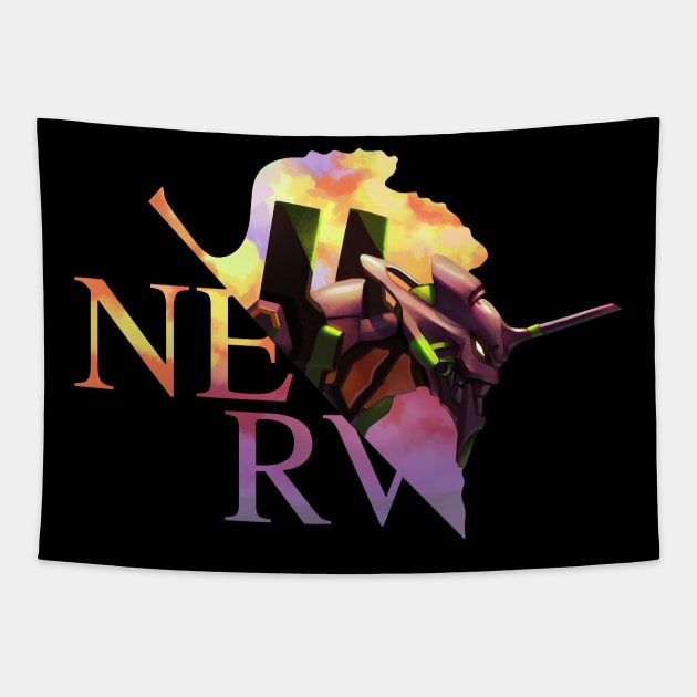 Eva-01 Nerv Tapestry by luisdsanchez