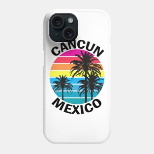 Cancun Sunset: A Vacation Poster Phone Case