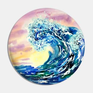 Summer Waves Sunset Pin