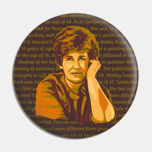 Erma Bombeck Portrait and Quote Pin