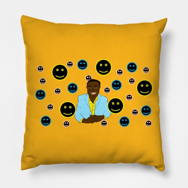 Black Lives Matter - He never lives without smiling. Pillow by drawkwardly