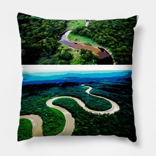 Amazon River South America Pillow