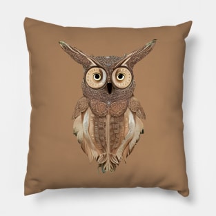 Image of cute owl - symbol of wisdom Pillow