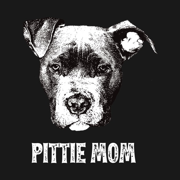 Pittie Mom American Pittbull Design by DoggyStyles