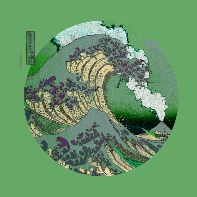 The Great Wave off Kanagawa With Mount Fuji Eruption by tonylonder