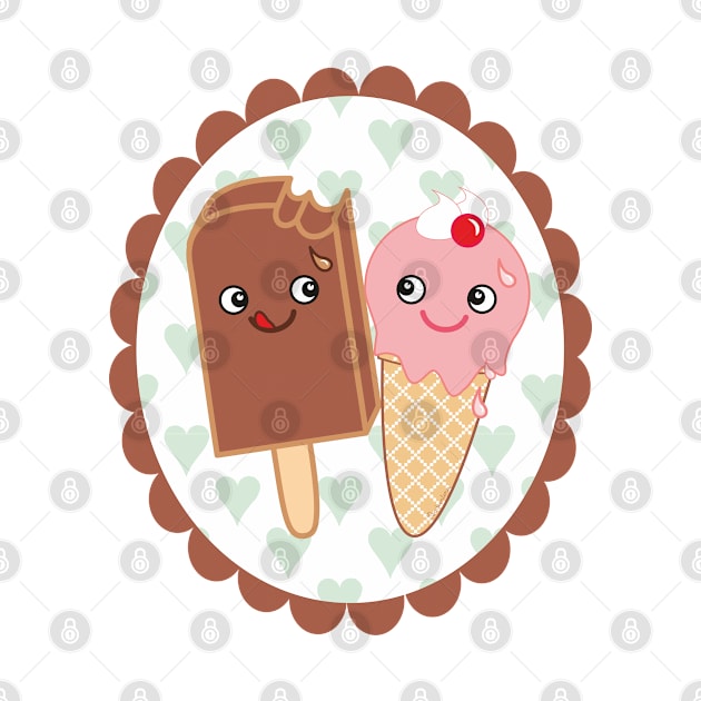 Ice creams in love by Pendientera