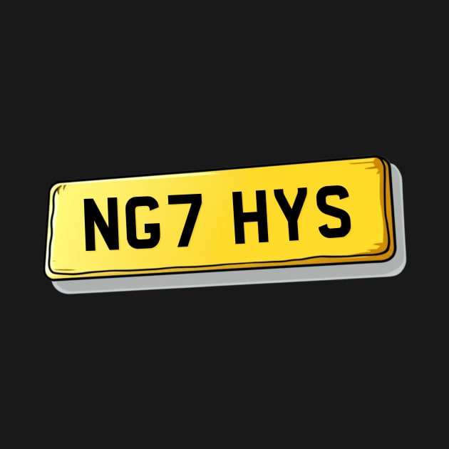 NG7 HYS - Hyson Green Number Plate by We Rowdy