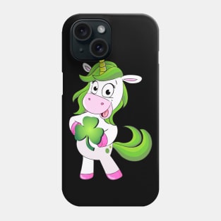 St Patricks Day Girls Dabbing Unicorn Leprechaun Lepricorn Phone Case