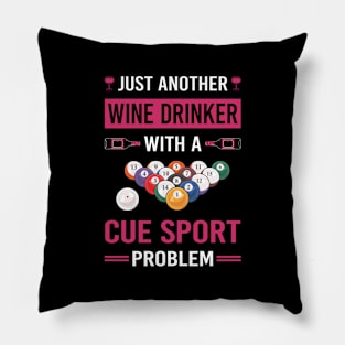 Wine Drinker Cue Sports Pillow