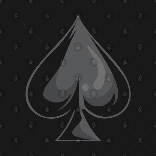 Ace of Spades - Cool Poker Heart Symbol by Shirtbubble