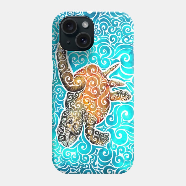 Swirly Seaturtle Phone Case by CarolinaMatthes