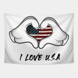 i love usa Tapestry