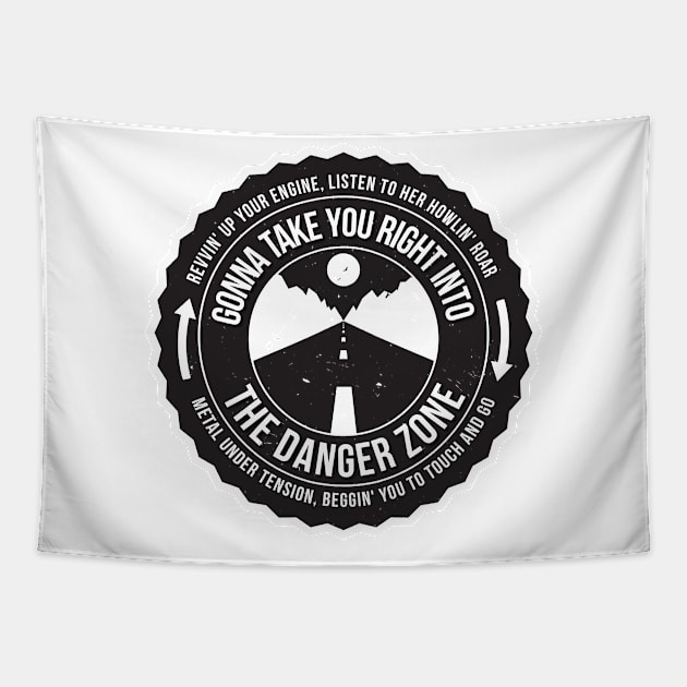 Danger Zone Radiator Cap Tapestry by MickyJJ