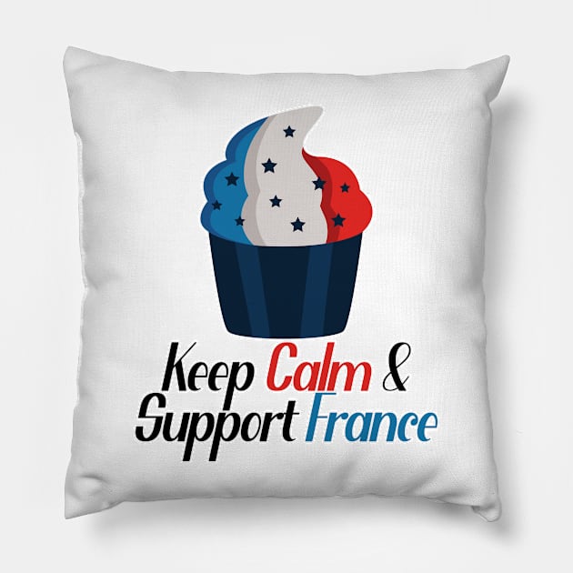 Keep Calm And Support France Pillow by nextneveldesign