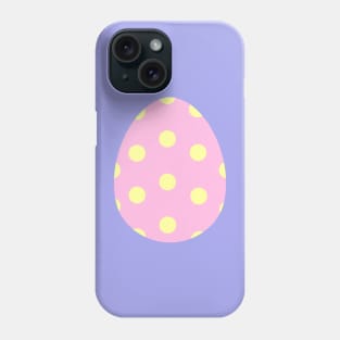 Easter egg pink with yellow dots Phone Case