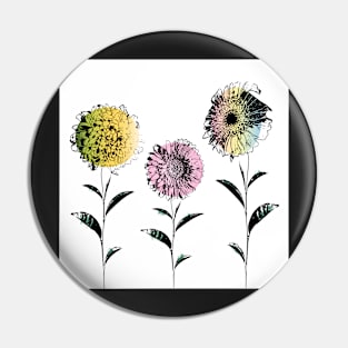 Set of flowers Pin