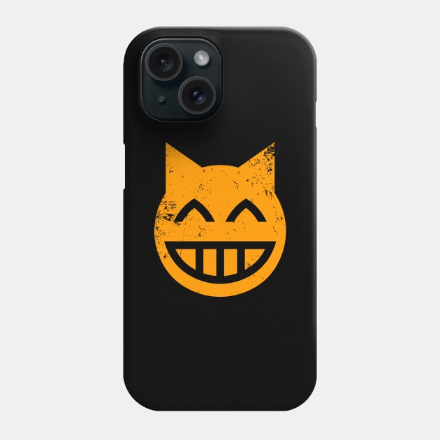 Grinning Grunge Cat Emoji Phone Case by tinybiscuits