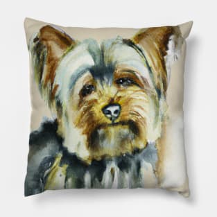 Yorkshire Terrier Watercolor - Gift For Dog Lovers Pillow