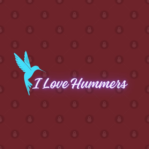 I Love Hummers Awesome Hummingbird Lover Tee and Decor Funny by Just Me Store